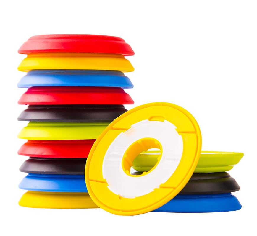 Pack of 5 Silicone Rig Winders Fishing-Line Leader Storage Holder Spool Storage - size: 60mm/2.36" 5pcs