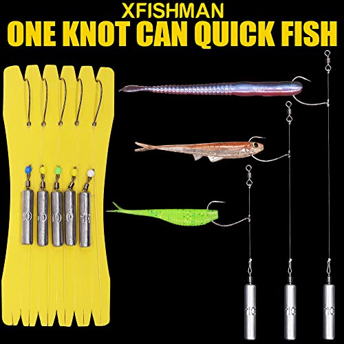 Drop Shot Rigs for Bass Fishing Ready Rig with Hooks and Sinker Weights - color: Hook Size 2-Weight 1/4 oz-Qty 5