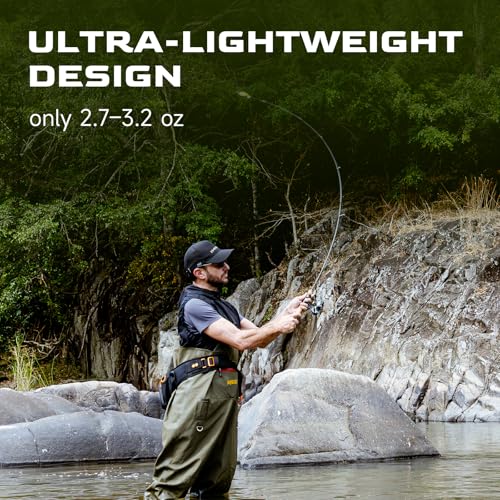 HANDING Magic L BFS Rod 2-Piece Ultralight Casting & Spinning Rod for Trout Crappie Bluegill Yellow Perch Sunfish, for BFS Fishing - size: 6' - UL - Fast - 2pcs, style: Spinning
