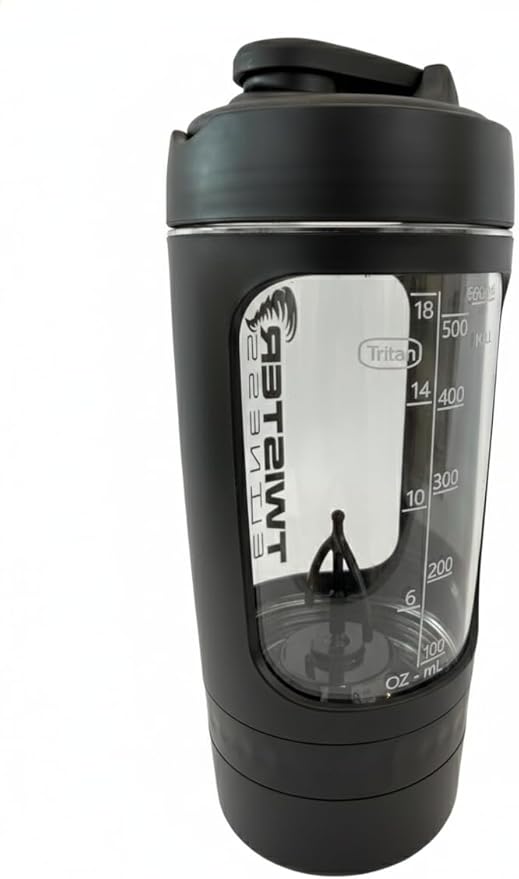 PULSE Electric Shaker Bottle for Protein Shakes – USB Rechargeable Mixer Cup, BPA-Free Tritan, for Meal Replacements & Fitness Drinks (Black, 21 OZ)