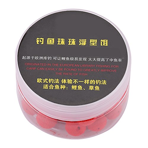 Akozon Premium Carp Fishing Lure-30Pcs/Lot Foam Pop Up Soft Pellets Baits Floating Lure, Ultralight, Strawberry/Sweet Potato Flavor, Great Buoyancy, 10mm, Yellow - color: Red strawberry flavor 10MM