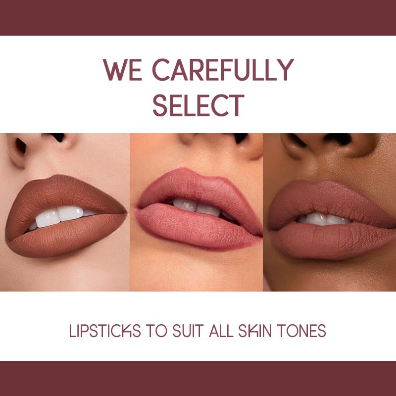 USHAS Lipstick and Lip Liner Combo Set 2 in 1 Waterproof Lipstick for Women Lip liner Set Long Lasting Lipstick, Matte Lipstick Pen with Lip Liner Set Makeup Kits (G1, Pack of 1)