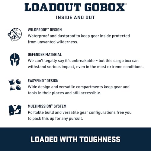YETI LoadOut GoBox Collection, Divided Waterproof Cargo Case, Dry Box, Camera Case, Fishing Tackle Box - color: King Crab, size: GoBox 60