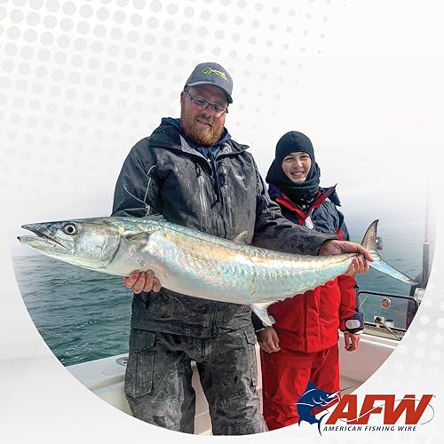 American Fishing Wire Surfstrand Micro Ultra Bare 1x19 Stainless Steel Leader Wire - Fishing Leader Line for Saltwater, 6.6lb Test - 61lb Test, Camo Color, 5m Length - style: 17 Lb / 5 M