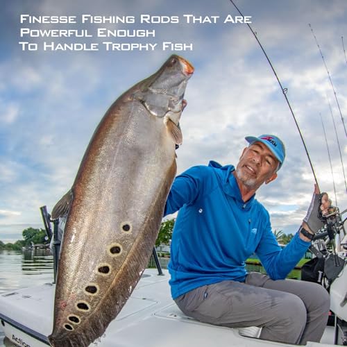 KastKing Kestrel Fishing Rod - IM8 Graphite Blanks, 8 Different Light & Ultralight Casting & Spinning Fishing Rods, 2 & 3 Piece Rods, American Tackle Guides and Custom EVA Handle - size: 6'3"/UL Power/Fast(2pcs), style: Cast
