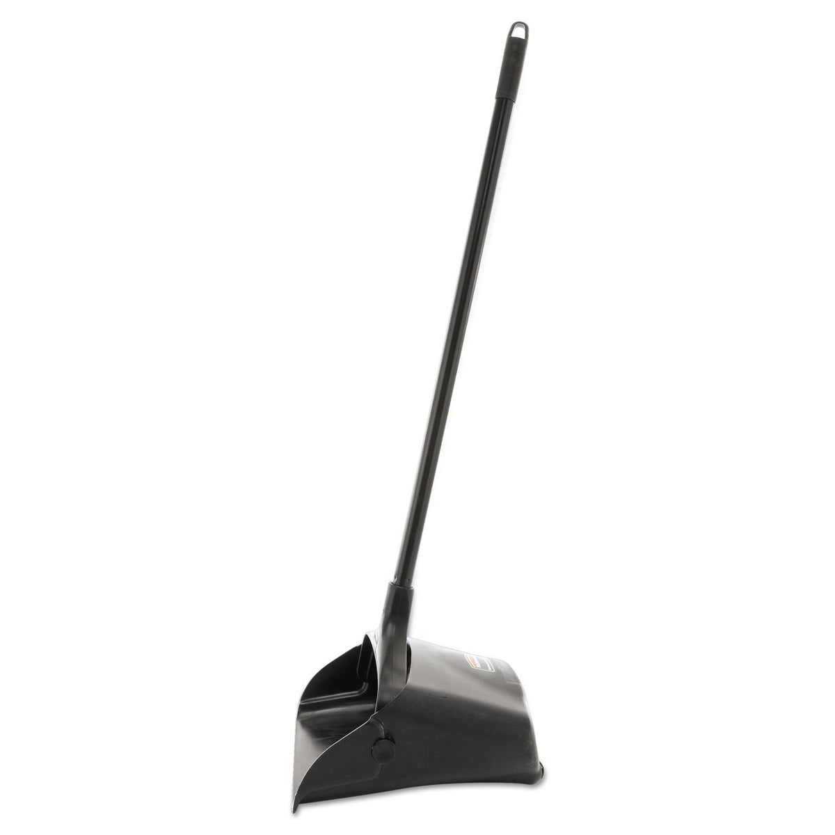 Rubbermaid Commercial Products Dustpan with Long Handle Plastic Black Compatible with Any Broom for Lobby/Restaurant/Office/Home/Dog Pooper Scooper 12.50" Wide