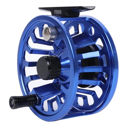 Raprance Fly Fishing Reel,CNC-Machined Aluminum Alloy Fly Reel Large Arbor Fly Reel, 3/4, 5/6, 7/8 wt Blue - size: 3/4wt