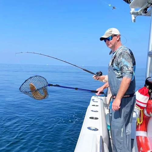 Fishing net (Retractable 11.81, Blue, 48in)
