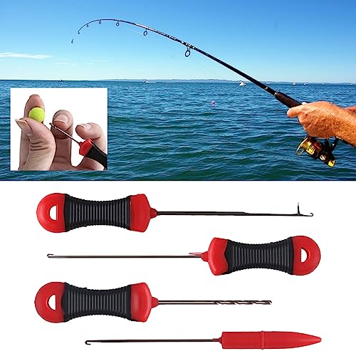 Baits Needle Stainless Steel Fish Stringer 4 in 1 Carps Fishing Baits Needle Tool Drilling Hook for Making Rigs Fish Pellets Baiting - color: B