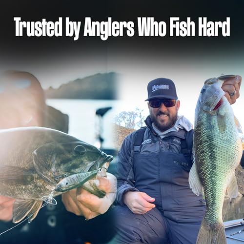 Headbanger Cranky Shad Slow-Sink Hard Lure (2-1/2", 3", 4" & 5") – Patented Erratic “Headbanging” Action Crankbait for Freshwater Bass, Walleye & Perch – 1/3 oz with Premium VMC Hooks - color: Ghost Shad, size: 3"