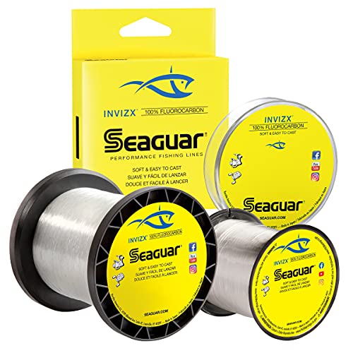 Seaguar InvizX Multi-Species Fishing Line for Casting, Live Bait, Freshwater, 100% Fluorocarbon, Clear, Multiple Sizes - size: 17lbs/200yds