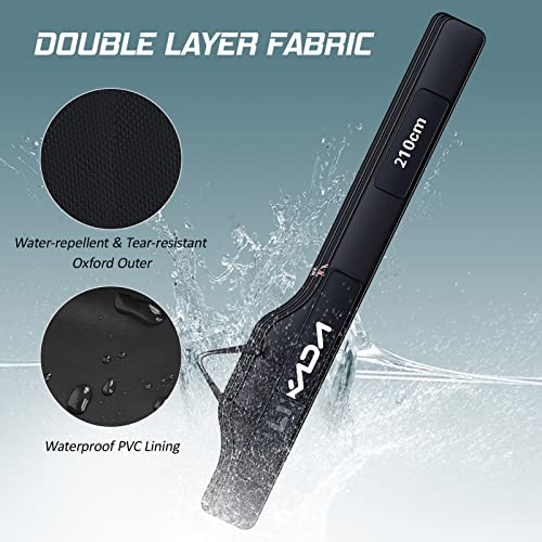 Lixada Fishing Rod Case - Portable Folding Pole and Reel Storage Bag, Gears Organizer - size: 210cm