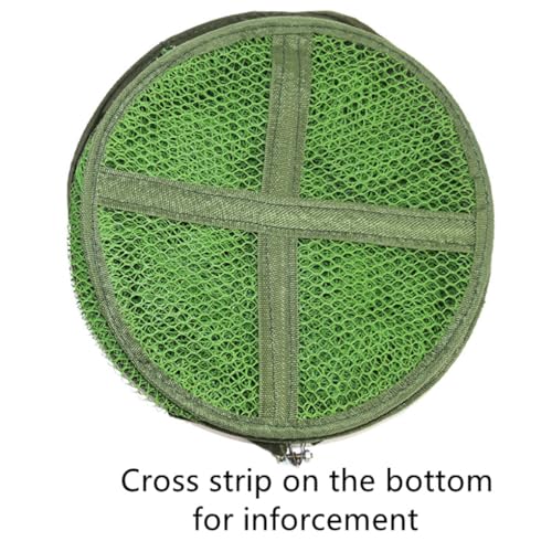 TOASIS Fishing Keep Net Collapsible Fish Keeping Nets Circular-Nylon Mesh Fishing Keepnet Diameter 11.8 Inch Length 4.92 Ft Carp Mesh Keepnets