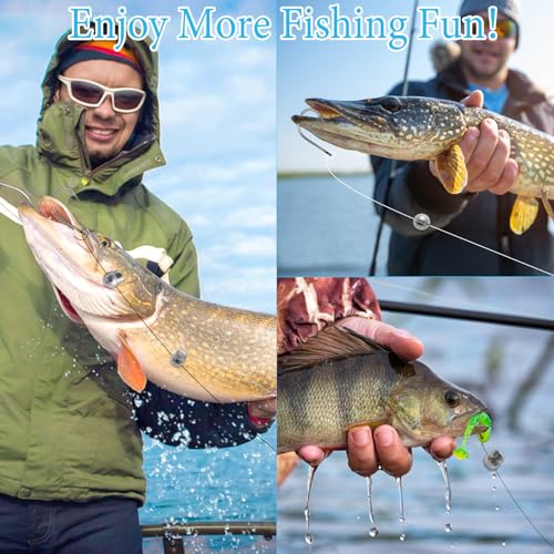 100Pcs Split Shot Fishing Weights Sinkers Open Mouth Design Weight | Large Capacity Removable Lead Assortment Clip On Fishing Accessories for Freshwater Saltwater - style: 1/16oz