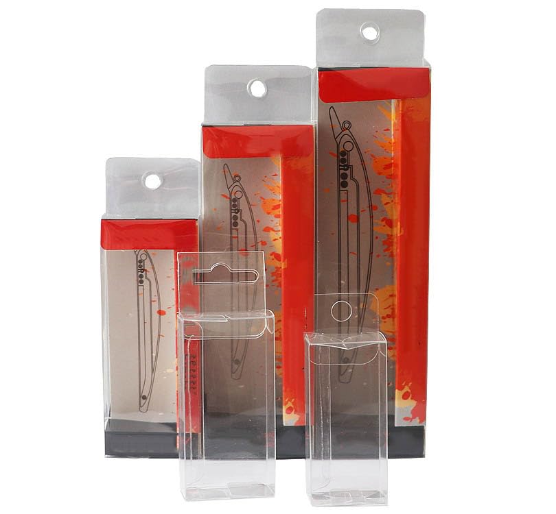 20 pcs Clear Plastic Hard Bait Storage Boxes with Header Cards 3 Sizes (9.5cm, 13cm, 15cm) for Lure Packaging, Tackle Organization & Fishing Displayv - size: L#15cm/5.9in 20pcs