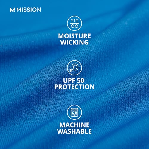 MISSION Multi-Use Neck Gaiter Face Mask for Ski & Outdoors, UPF 50, Breathable Lightweight Fabric - color: Safety Yellow