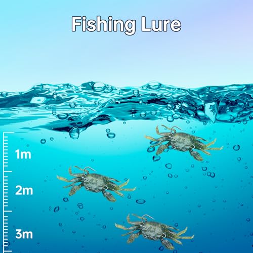 10 Pcs Soft Plastic Crab Lures, Saltwater Fishing Baits With Sharp Hooks, 3D Simulation Freshwater Tackle Accessory Tool, Random Color