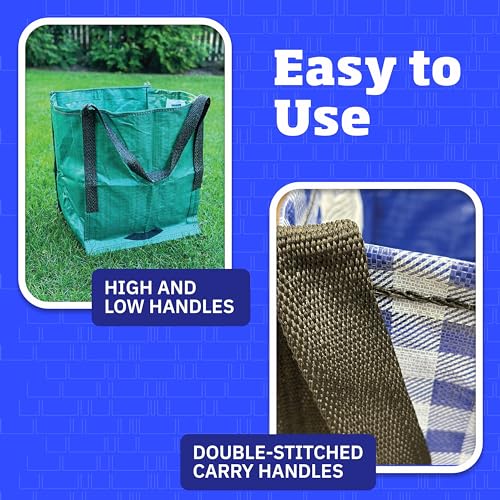 DURASACK Heavy Duty Storage Tote Bag 22-Gallon, Blue, Pack of 4 | Rugged Woven Polypropylene Moving Bag, Reusable Self-Standing Design, Holds up to 500 Pounds - color: Blue, size: Pack of 4