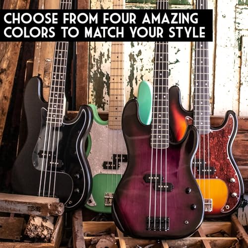 Sawtooth EP Series Electric Bass Guitar, Trans Purple - color: Trans Purple, style: Right Hand