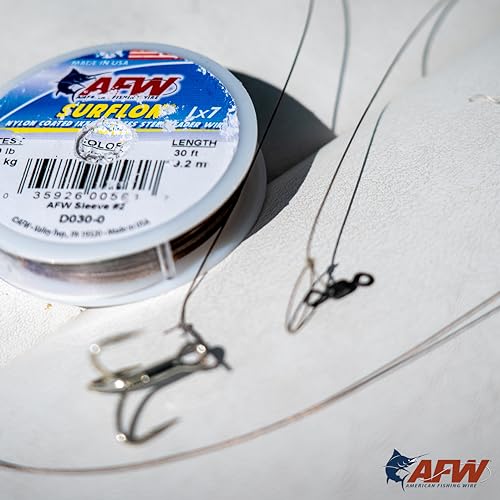 AFW American Fishing Wire Fishing Swivels - Mighty Mini 100% Stainless Steel Crane Swivels, 3X Stronger Than Brass, for Terminal Tackle Box, Up to 600lb Test - Fishing Gear for Fishing Line Leaders - size: 10 Pieces, 310 Pound Test