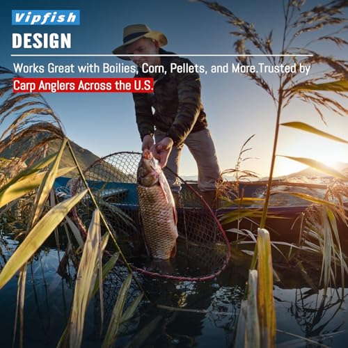 24 Pack Pre-Tied Carp Rigs with Sharp Hooks, Swivel & PE Line – Hook The Big One with Boilies, Pellets & Corn – The Ultimate Carp Fishing Equipment - color: #6-24PACK