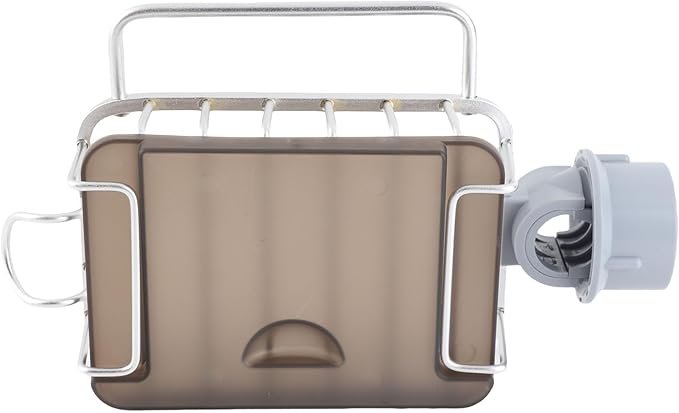 Zerodis Kitchen Sink Faucet Organizer, Space Aluminum Rustproof Dish Sponge Holder with Divider and Drip Tray for Kitchen Dishwashing Sponges Brushes Cloth (Silver)