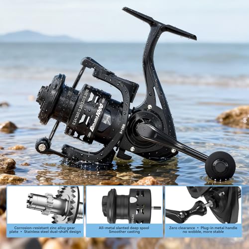 Telescopic Fishing Rod and Reel Combo, Carbon Fiber Collapsible Travel Fishing Pole Kit with Carrier Case & Lures, Anti-Jam Gear for Adults Men Beginners, Freshwater, Saltwater - size: 7.5 ft