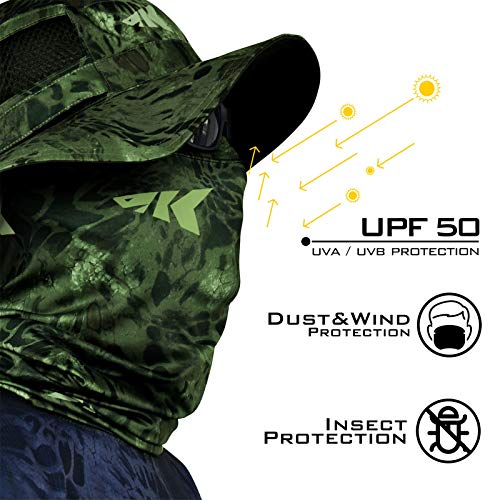 KastKing Sol Armis Neck Gaiter - UPF 50 Face Mask - UV Sun Protection Mask for Men & Women, Fishing, Hiking - color: I: Ambush (Size: 19"x9.5"), size: One Size
