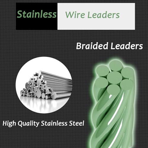 QISHUO Fishing Line Wire Leaders Lures High Strength Fishing Wire Leader Steel Rig Fishing Leaders Stainless Black Nickel - size: Size #2 (7.8in-30lb) 40pcs