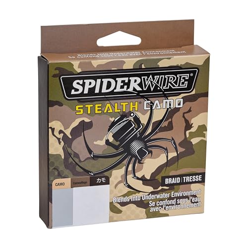 SpiderWire Stealth Braid Fishing Line - color: Camo, size: 125yd, style: 8lb Break Strength
