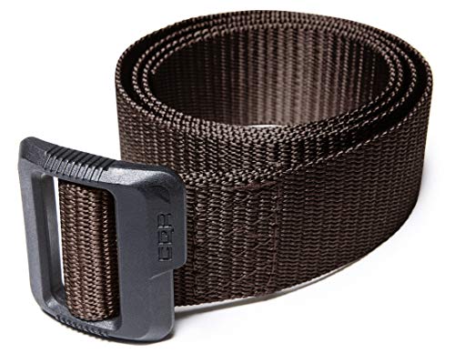 CQR Tactical Belt, Military Style Heavy Duty Belt, Webbing EDC Quick-Release Buckle - color: 2pack Dura Nylon Black/Brown, size: XX-Large