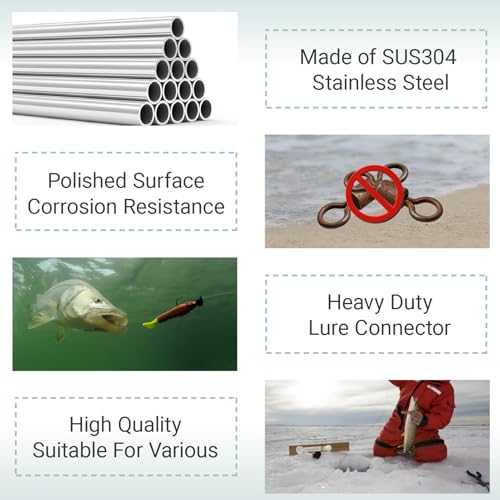 Atibin Stainless Steel Barrel Swivel Snap Saltwater Swivels Fishing High Strength Lure Fishing Swivel Heavy Duty SUS304 - size: #1 (165lb) 50pcs