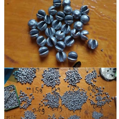 Split Shot Fishing Weights Fishing Sinkers Lead Split Shot Fishing Weights Sinkers Split Shot Sinkers for Fishing -Space Sinker 500Pcs - color: 0.6G / 0.0013LB