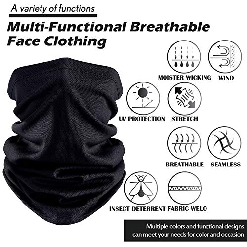 Geyoga Summer UV Protection Cooling Neck Gaiter | Sunscreen Breathable Face Scarf Bandana Mask Neck Gaiter for Outdoor Fishing Hiking Camping - color: Delicate Colors