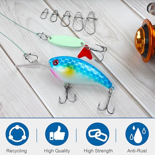 Crankbait Snaps Fishing Snap Clips,150pcs Duolock Fishing Snaps Quick Change Fishing Power Clips Fast Snaps Speed Clips for Fishing Lures Freshwater Saltwater Lure Snap Connector Tackle - size: 3#-150pcs