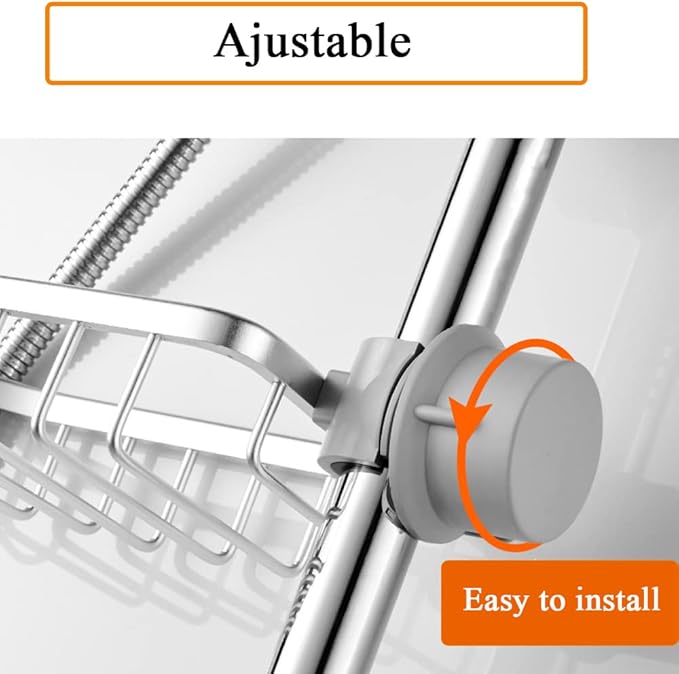 Kitchen Faucet Sponge Holder Sink Caddy Organizer Over Faucet Hanging Faucet Drain Rack for Sink Organizer (Silver-Upgraded)