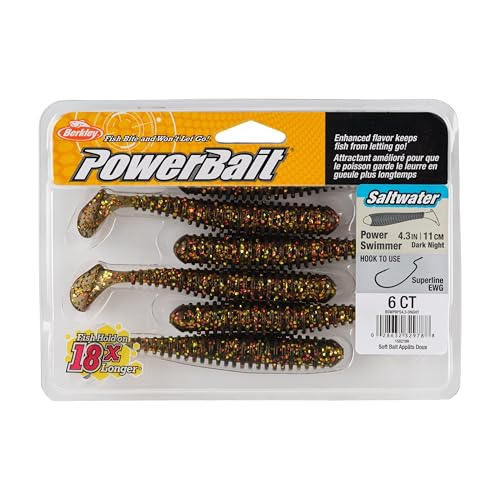 Berkley Berkley PowerBait Saltwater Power Swimmer - color: Dark Night, size: 4 1/3"