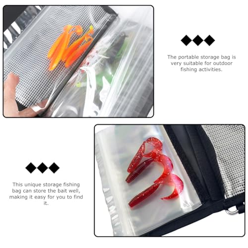 POPETPOP Waterproof Fishing Lure Bag Small Handheld Baits Storage Pouch Anti-Wear Fishing Gear Organizer Outdoor Tackle Binder