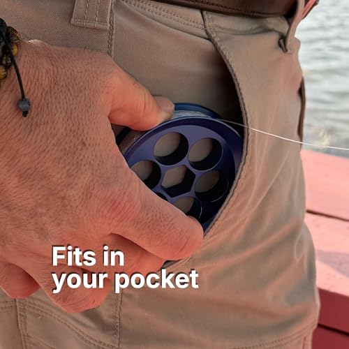 Aluminum Fishing Hand Line Reel Pocket/Travel - color: Green