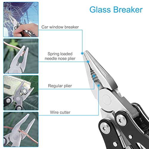 2PCS Bovgero Mini Multitool Pliers 15 in 1, Handmade Multi Tool Plier, Premium Keychain Multitool, Small Multi-tool, Birthday Fathers Day Gift for Men Him Husband Boyfriend Father Handyman