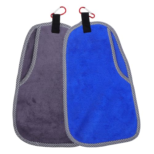 Zerodeko Outdoor Fishing Towels 2pcs Set with Clip, Quick-Dry Microfiber Rod Care and Boat Wipe Towels for Anglers, Sports, Camping, and Boating