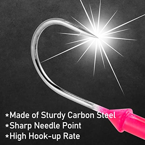 Dr.Fish 10 Pack Underspin Jigs Heads Freshwater Swimbait Ball Jig Bass Walleye Fishing Hooks Colorado Spinner Blade Flat Bottom Stand up - color: Pink, size: 1/8oz-Hook #2