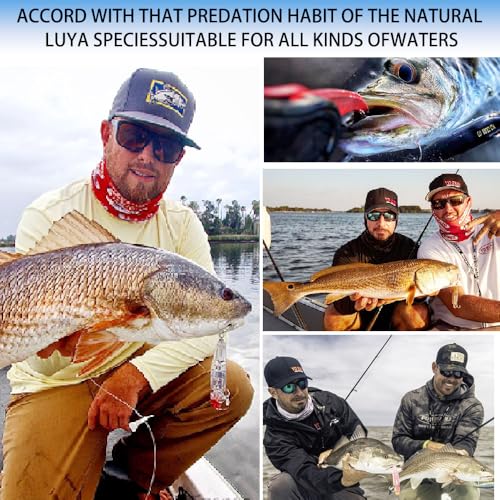 Top Water Fishing Lure for Freshwater and Saltwater, Long Cast Sinking Pencil Lures Artificial Hard Baits with Treble Hook, for Bass Walleye Pike Catfish Musky Perch Fishing Gifts for Family Fishing - color: C