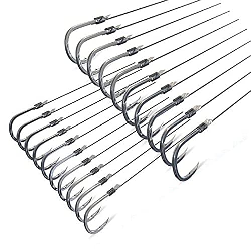 Dyxssm Small Fishing Hooks with Line, Tiny Fishing Hook on Nylon Line (Pack of 20) - size: 20#