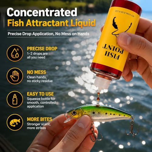 Red Worm Liquid Spray, Concentrated Fish Attractant Liquid Fast-Acting Red Worm Formula, Powerful Bait Attractant Scent Bait Fish Attractant Liquid, Enhances Scent & Improves Biteresponse