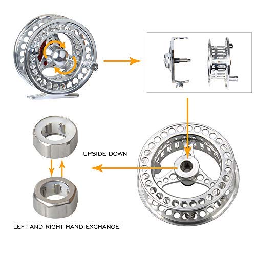 3/4 5/6 7/8 9/10WT Fly Fishing Reel with Line Combo 3 5 8 WT Fly Line Backing Leader CNC Machined Fly Reel - size: 3/4WT Fly Reel with Line Combo