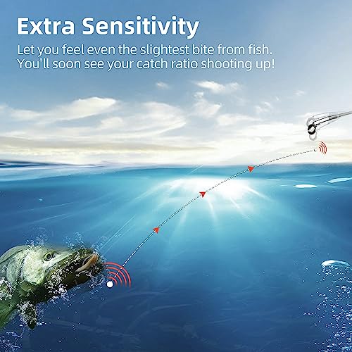 RUNCL Fluorocarbon Fishing Line, PowerFluoro Clear Ice Fishing Leader Line - Virtually Invisible, Faster Sinking, Extra Sensitivity, 300/500/1000yds, 5-32lb Break Strength, Fishing Gifts - size: 28 lb - 300 yds