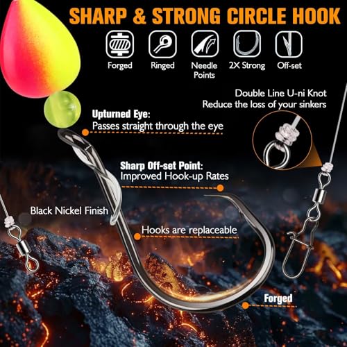 Dovesun Pompano Rigs for Surf Fishing + Fishing Lure Making Kit DIY Spinner Making Kit