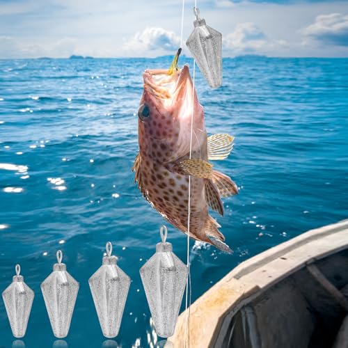Fishing Pyramid Weights Rhombus Quadrangle Lead Triangle Fishing Sinkers | Surf Fishing Sinkers for Ocean Saltwater Fishing Casting Gear Tackle 1oz 2oz 3oz 4oz - size: 2oz-8pcs