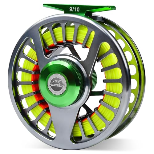 Fly Fishing Reel Fly Reels - Large Arbor CNC-Machined Aluminum Alloy Body Light Weight 5/7, 7/9, 9/10 wt (Black, Green, Silver/Blue, Gray-Green, Silver-Blue,Gunmetal,Ice Blue,Sapphire Blue) - size: 7/9wt